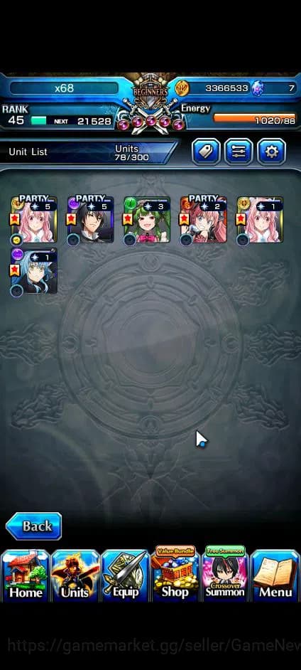 Grand Summoners Accounts Global|Rank 45|Fresh Starter| 6 Ascend+2 TW | [Shu image 8