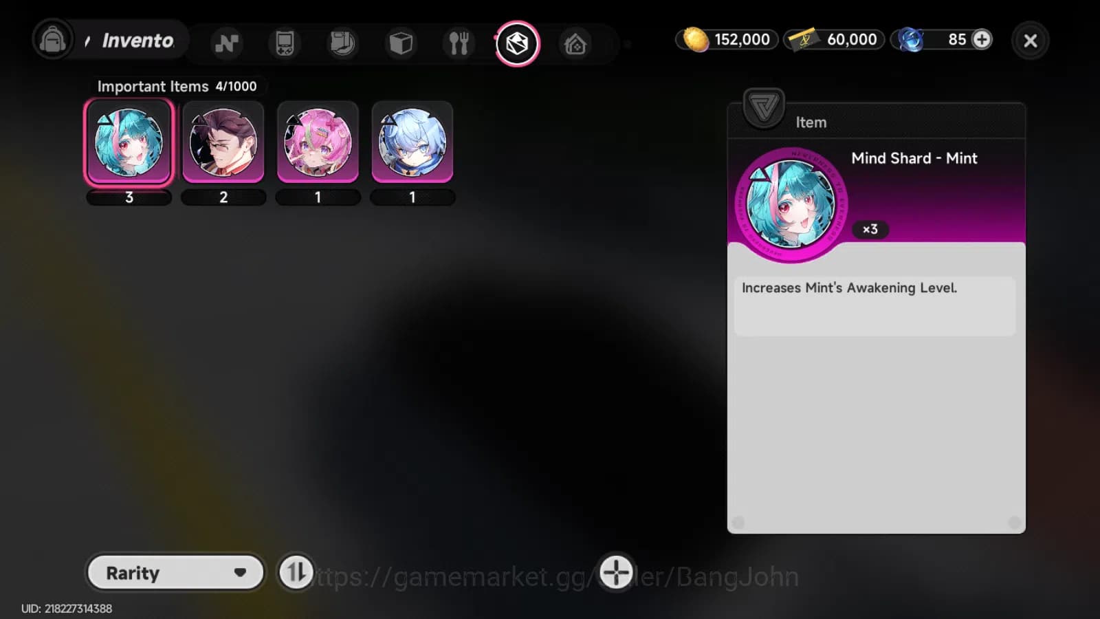 Neverness to Everness Accounts NA|Starter Lv3|1S Char Sakiri+4A|2S Item|MC Male|L image 4
