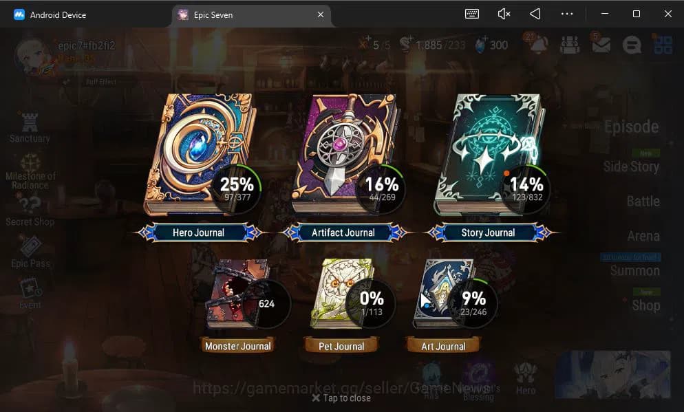 Epic Seven Accounts GLOBAL UNVERIF|NEW ERA|4 ML(Astro Elena,BysHwayoun image 11