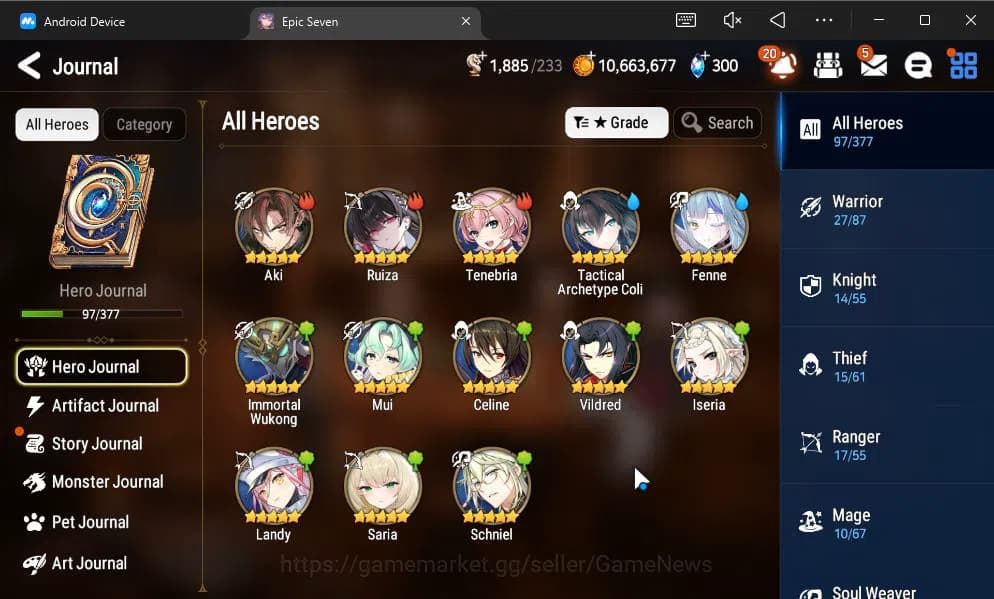 Epic Seven Accounts GLOBAL UNVERIF|NEW ERA|4 ML(Astro Elena,BysHwayoun image 7