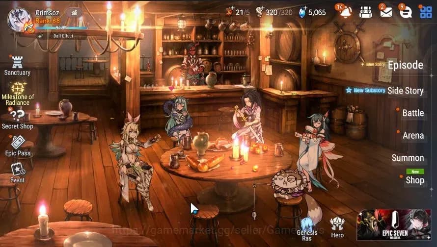 Epic Seven Accounts GLOBAL|UnVerif|16 ML(Salome,LOT Scales,NM Luna,Zio image 1