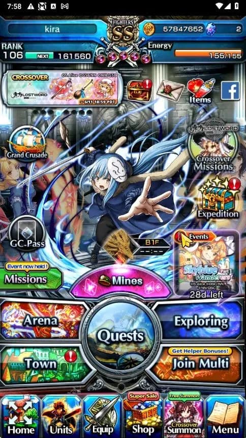 Grand Summoners Accounts Global|Rank 106|18 Ascend+6 TW|[Emiya,Marisa,Chloe image 1