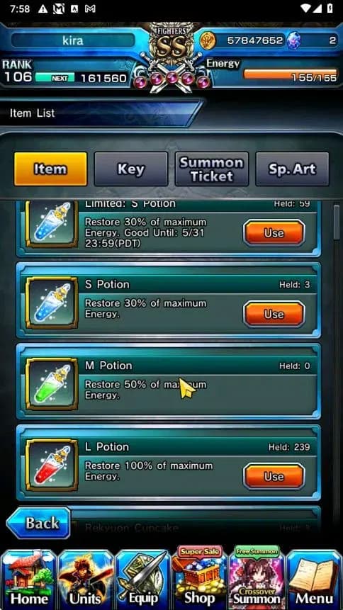 Grand Summoners Accounts Global|Rank 106|18 Ascend+6 TW|[Emiya,Marisa,Chloe image 2