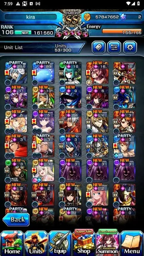 Grand Summoners Accounts Global|Rank 106|18 Ascend+6 TW|[Emiya,Marisa,Chloe image 5