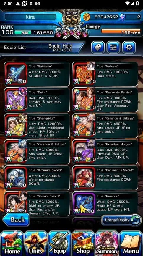 Grand Summoners Accounts Global|Rank 106|18 Ascend+6 TW|[Emiya,Marisa,Chloe image 6