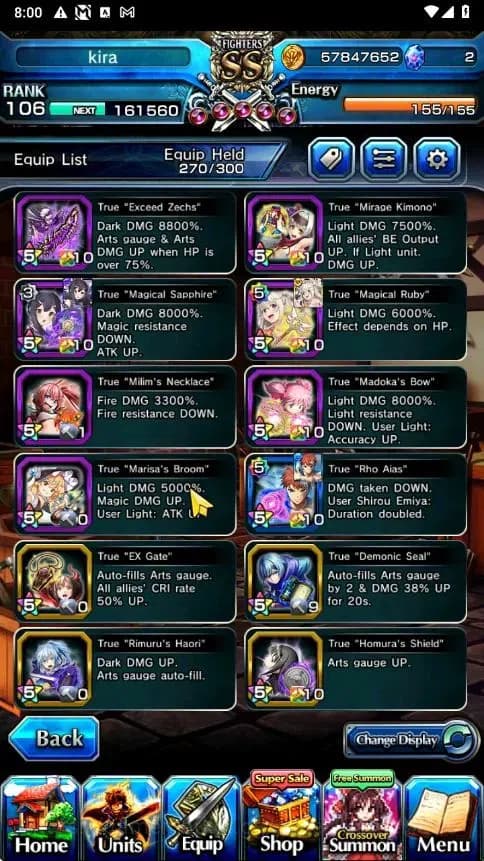 Grand Summoners Accounts Global|Rank 106|18 Ascend+6 TW|[Emiya,Marisa,Chloe image 7