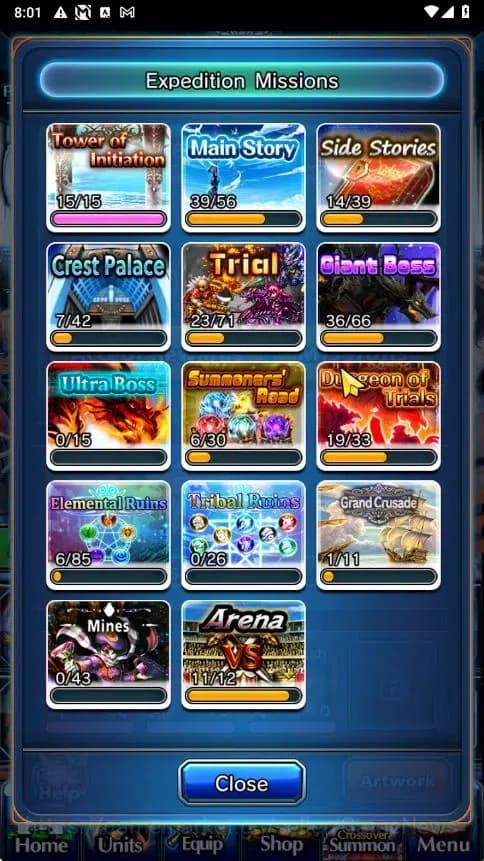Grand Summoners Accounts Global|Rank 106|18 Ascend+6 TW|[Emiya,Marisa,Chloe image 8