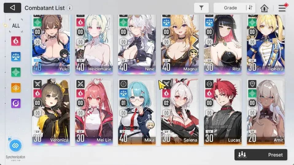 Chaos Zero Nightmare Accounts GLOBAL Lv40|8 SSR[Mei Lin+Sign,Heidemarie,Rita,Tip image 3