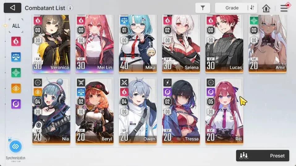 Chaos Zero Nightmare Accounts GLOBAL Lv40|8 SSR[Mei Lin+Sign,Heidemarie,Rita,Tip image 4