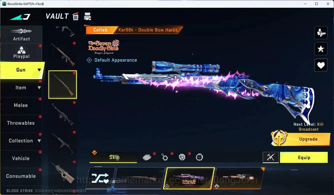 Blood Strike Accounts ASIA| Eternal D.Eagle-Scorpius | 2 7DS: Kar98k, QB image 5