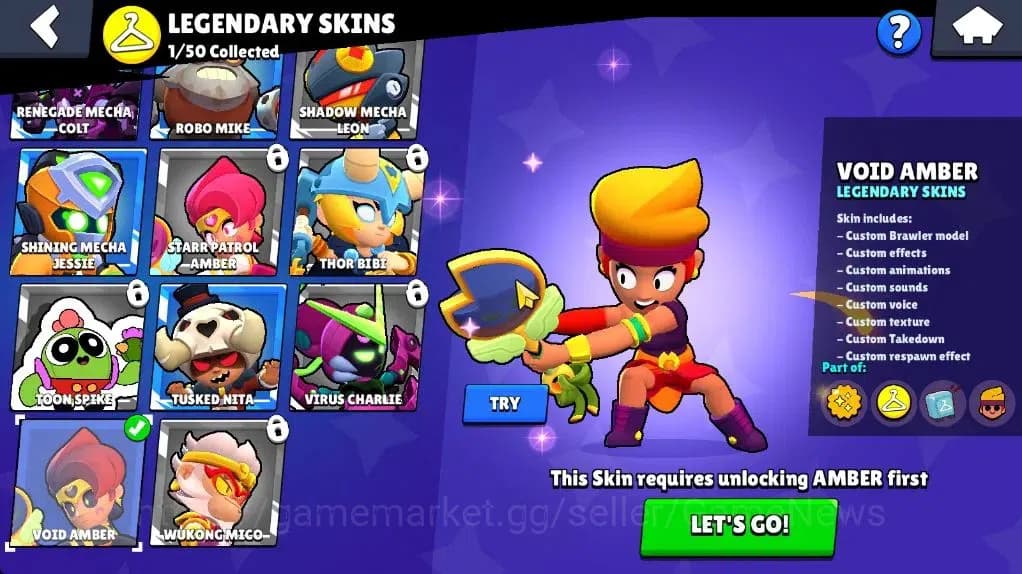 Brawl Stars Accounts 3291 Trophy|37 Brawler 5 Max |1 Legend (Void Amber image 14