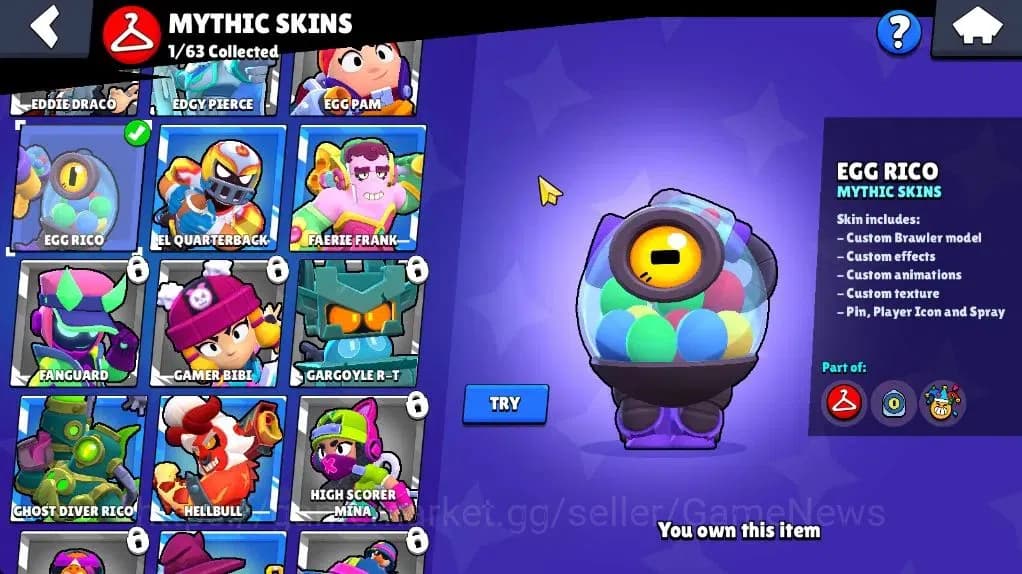 Brawl Stars Accounts 3291 Trophy|37 Brawler 5 Max |1 Legend (Void Amber image 15