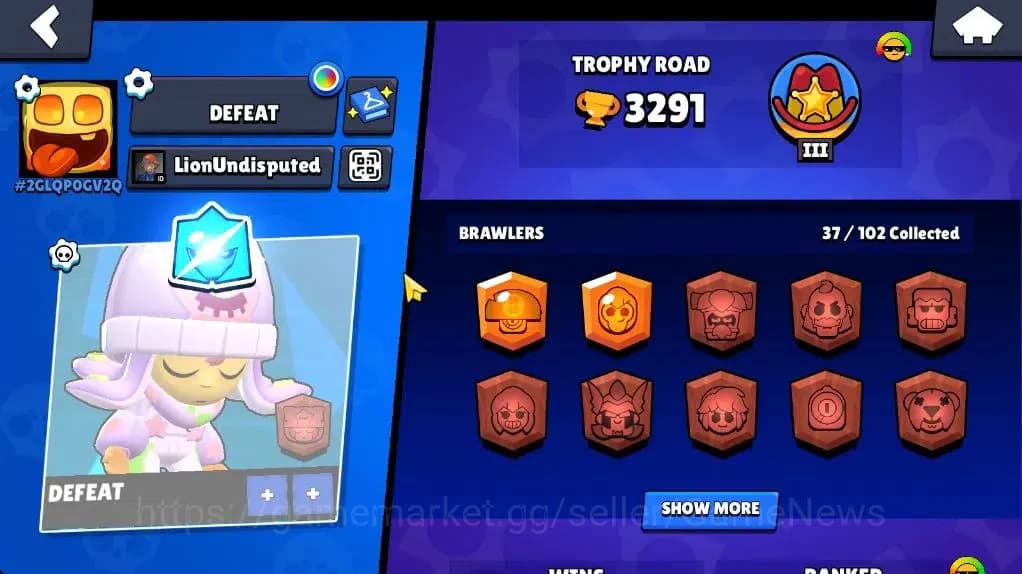 Brawl Stars Accounts 3291 Trophy|37 Brawler 5 Max |1 Legend (Void Amber image 2