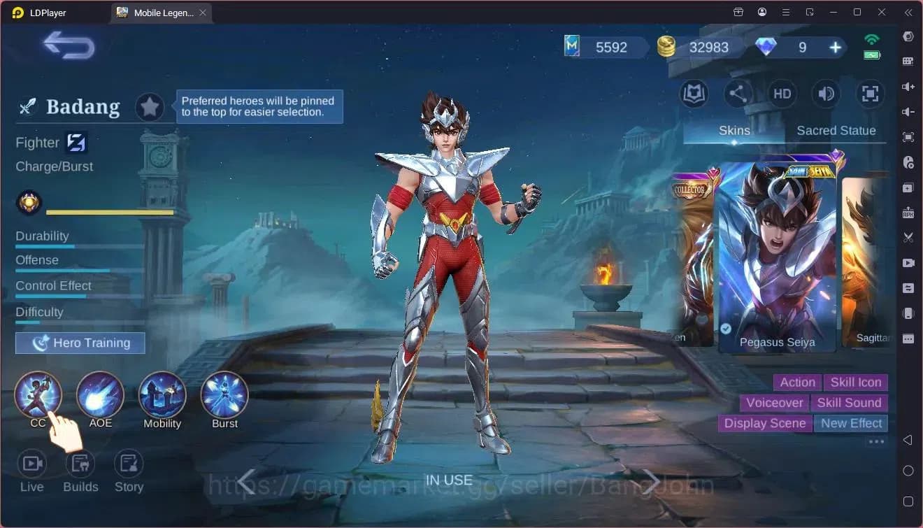 Mobile Legends: Bang Bang Accounts Global|Hero 127|Skin 185|Expert|Luckybox Akai|CC N image 4