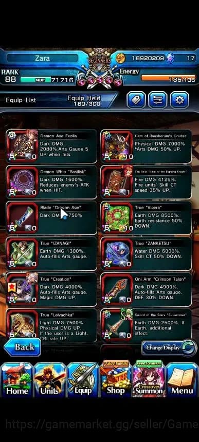 Grand Summoners Accounts Global|Rank 88|22 Ascend+8 TW|[Inumuta,S Miyu,Emiy image 11
