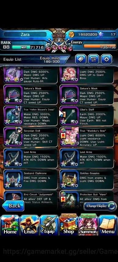 Grand Summoners Accounts Global|Rank 88|22 Ascend+8 TW|[Inumuta,S Miyu,Emiy image 14