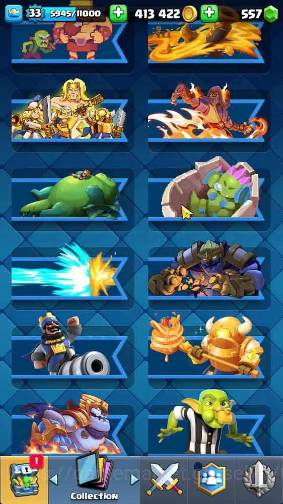 Clash Royale Accounts Lv 33|Trophy 6186|KTL 11|Limited Skin|Card 116|3 H image 10
