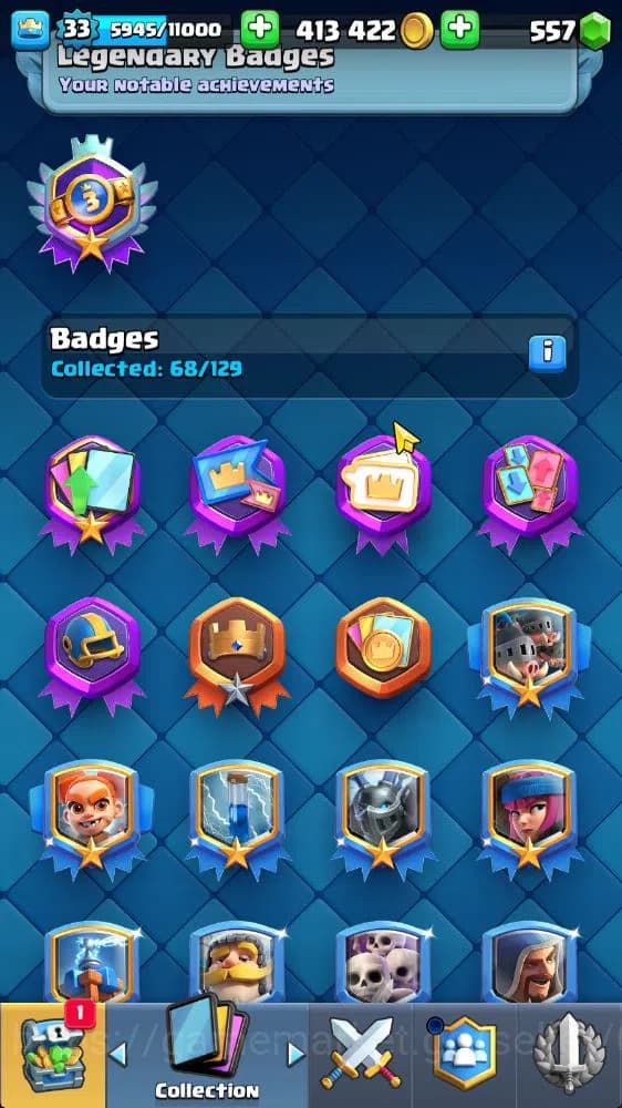 Clash Royale Accounts Lv 33|Trophy 6186|KTL 11|Limited Skin|Card 116|3 H image 12