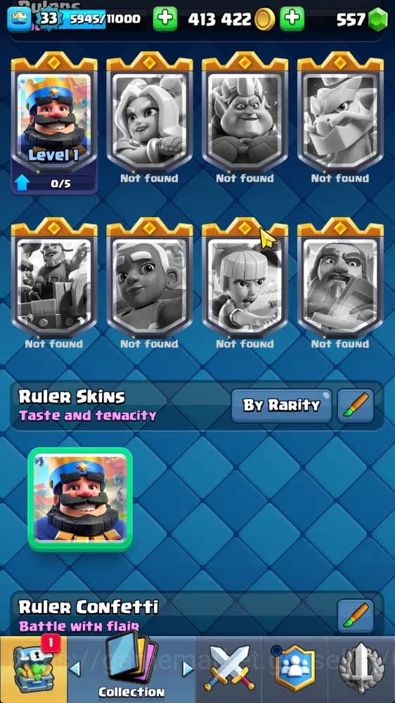 Clash Royale Accounts Lv 33|Trophy 6186|KTL 11|Limited Skin|Card 116|3 H image 13