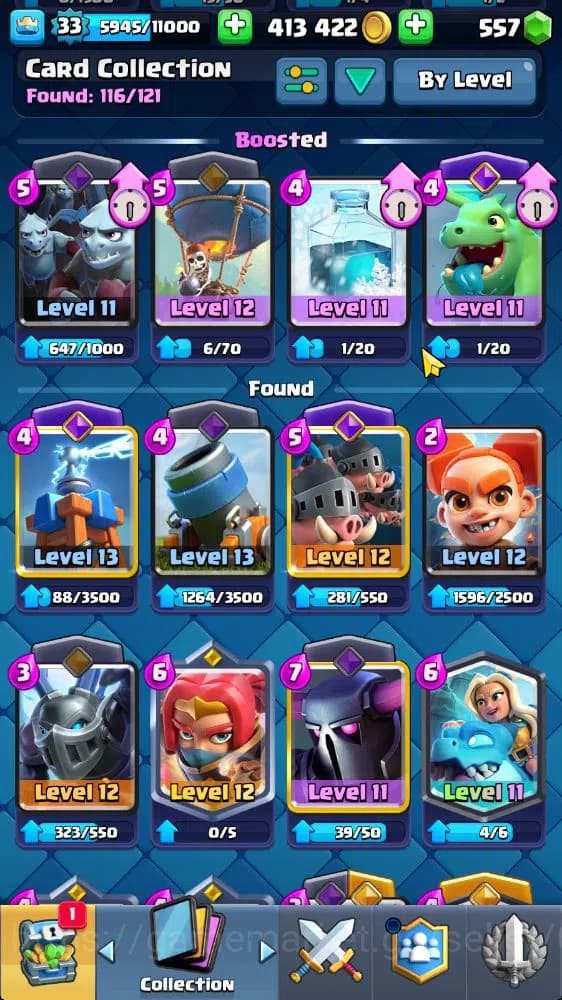 Clash Royale Accounts Lv 33|Trophy 6186|KTL 11|Limited Skin|Card 116|3 H image 15