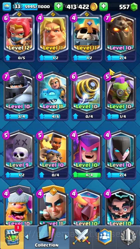 Clash Royale Accounts Lv 33|Trophy 6186|KTL 11|Limited Skin|Card 116|3 H image 16
