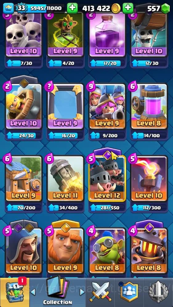 Clash Royale Accounts Lv 33|Trophy 6186|KTL 11|Limited Skin|Card 116|3 H image 19