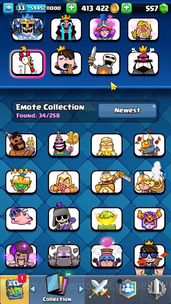 Clash Royale Accounts Lv 33|Trophy 6186|KTL 11|Limited Skin|Card 116|3 H image 7