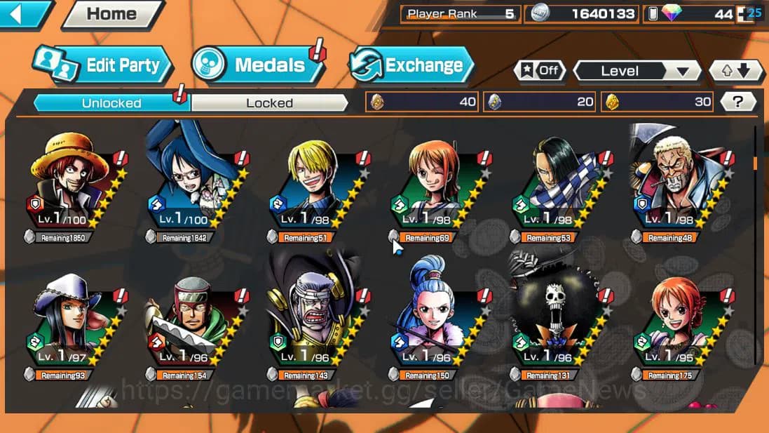 One Piece Bounty Rush Accounts Global|4 EX 1 MAX| 5 Elder St.Saturn,G5 Monkey D.L image 8