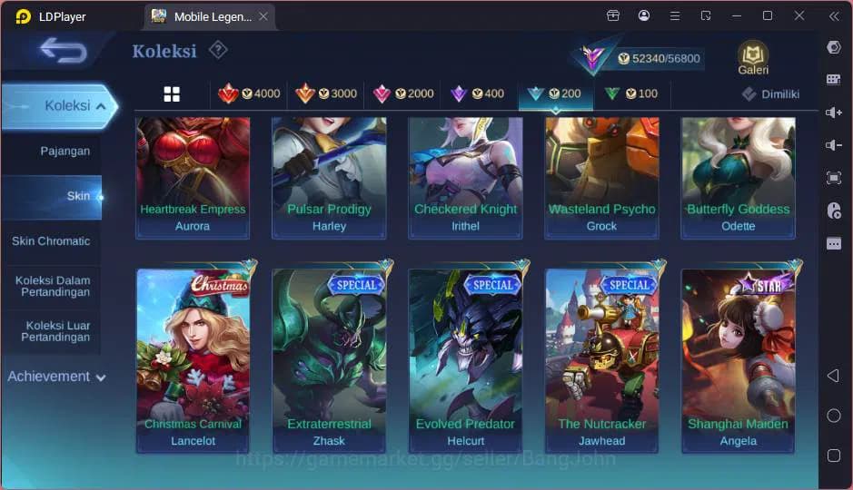 Mobile Legends: Bang Bang Accounts GLOBAL|Hero 117|Skin 251|Allstar Hanabi,Snrio FLor image 12