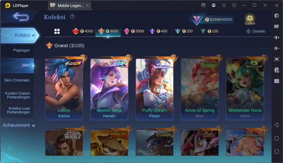 Mobile Legends: Bang Bang Accounts GLOBAL|Hero 117|Skin 251|Allstar Hanabi,Snrio FLor image 19