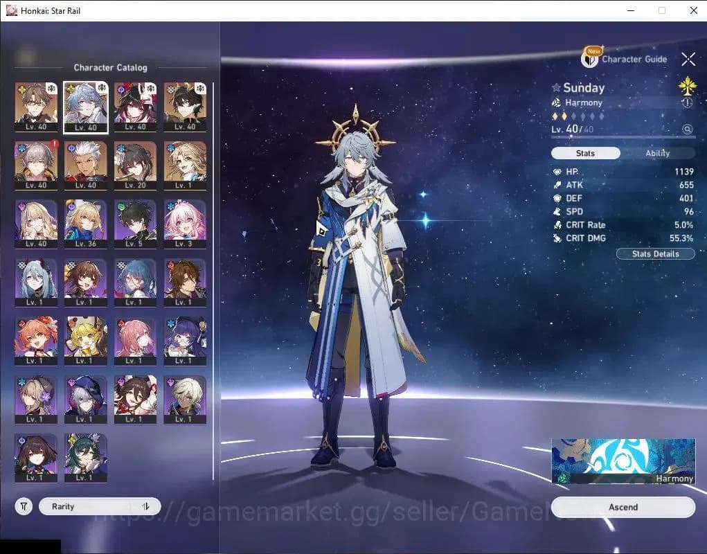 Honkai Star Rail Accounts Asia|TL 30|5 Limited|[Sunday,Sparkle,Dante,Archer, image 4
