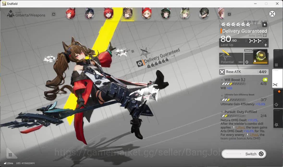 Arknights: Endfield Accounts ASIA|LVL 57, Z fungyi sign,Laevatain sign,gilberta image 16