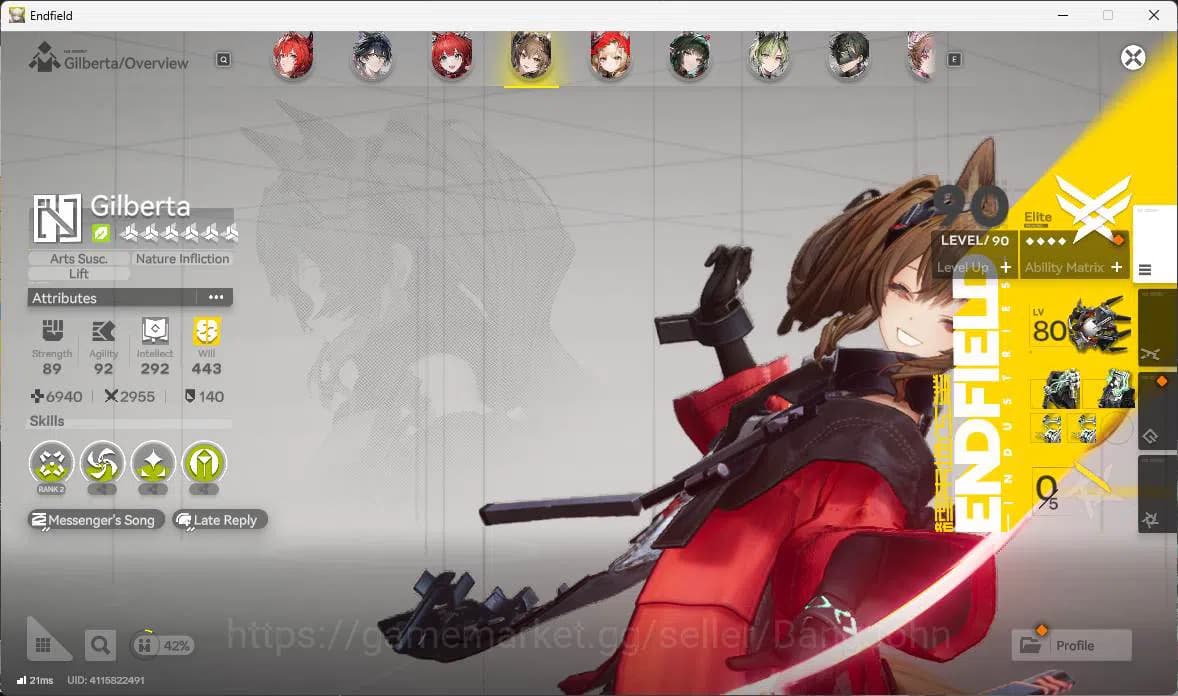 Arknights: Endfield Accounts ASIA|LVL 57, Z fungyi sign,Laevatain sign,gilberta image 17