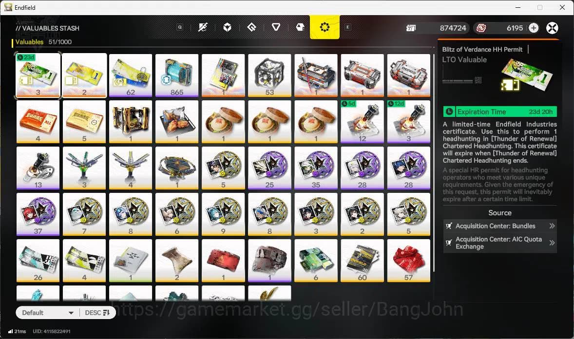 Arknights: Endfield Accounts ASIA|LVL 57, Z fungyi sign,Laevatain sign,gilberta image 2