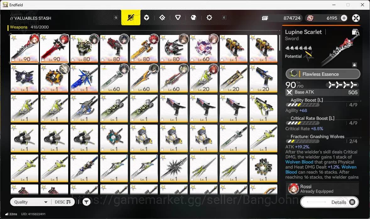 Arknights: Endfield Accounts ASIA|LVL 57, Z fungyi sign,Laevatain sign,gilberta image 7