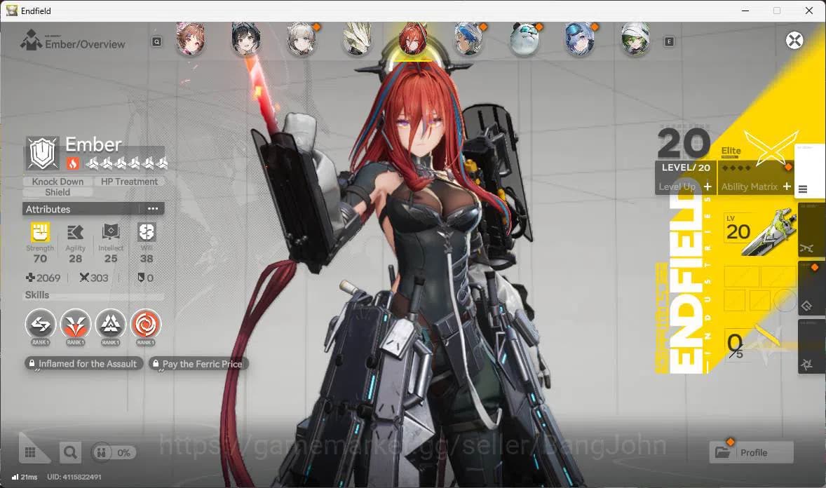 Arknights: Endfield Accounts ASIA|LVL 57, Z fungyi sign,Laevatain sign,gilberta image 9