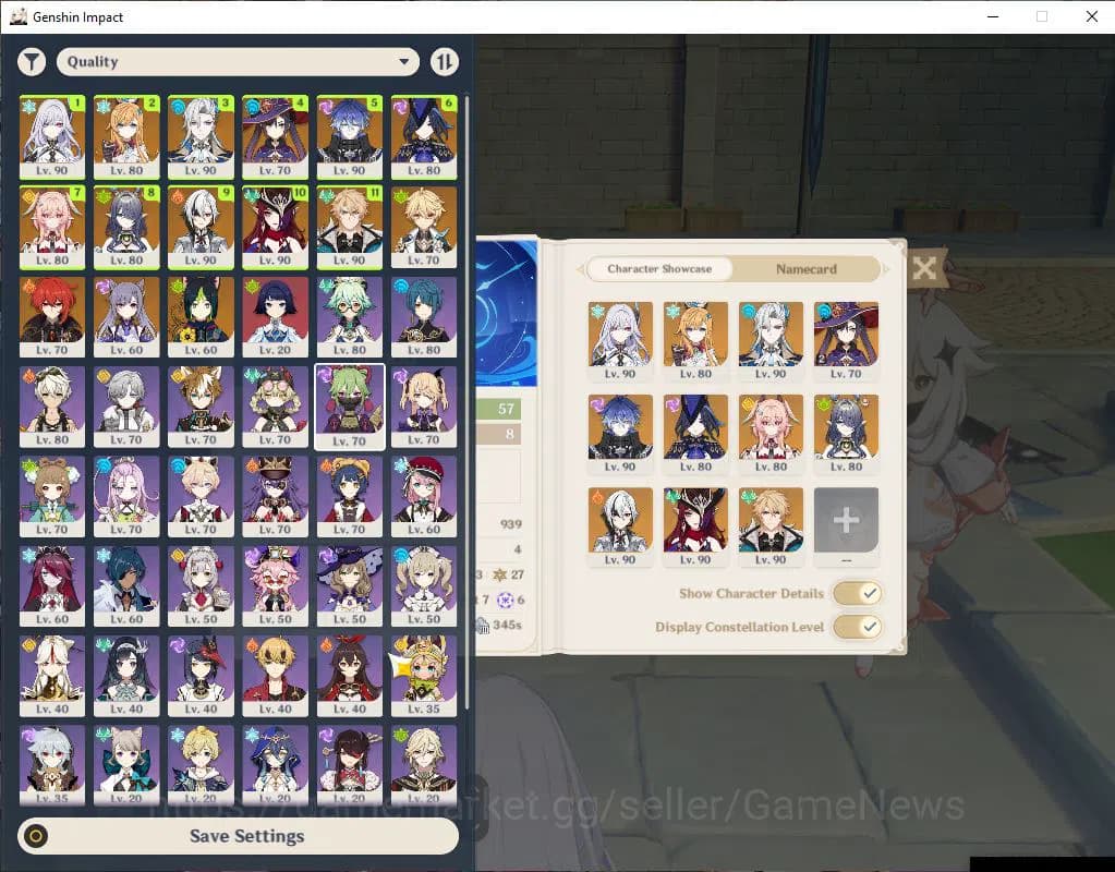 Genshin Impact Accounts ASIA |AR 57|10 Limit+4(*5WeP)|Chasca+Sign,Skirk,Es image 1