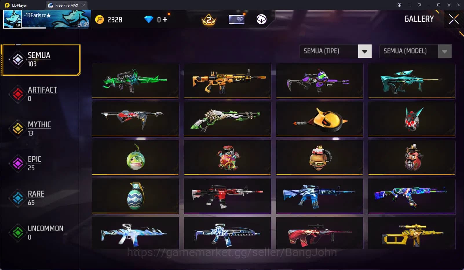 Free Fire Accounts INDONESIA | VAULT 88 | SG2 HIJAU | 2 SET BUNDLE JJ image 10