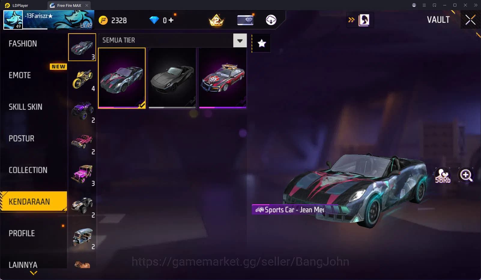 Free Fire Accounts INDONESIA | VAULT 88 | SG2 HIJAU | 2 SET BUNDLE JJ image 4