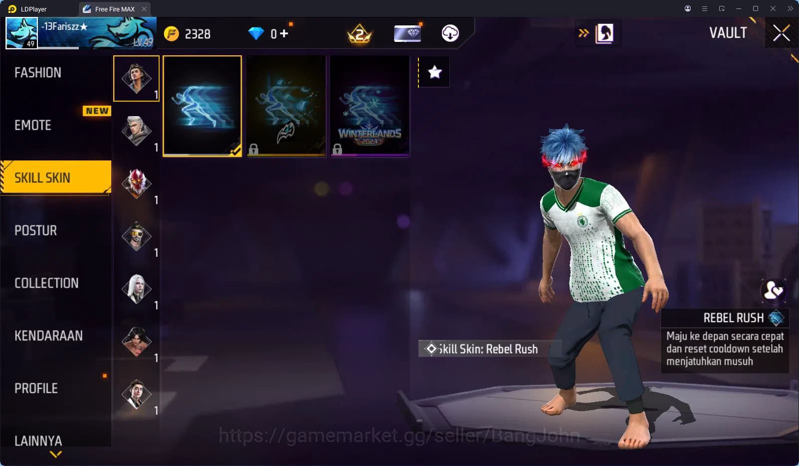 Free Fire Accounts INDONESIA | VAULT 88 | SG2 HIJAU | 2 SET BUNDLE JJ image 6