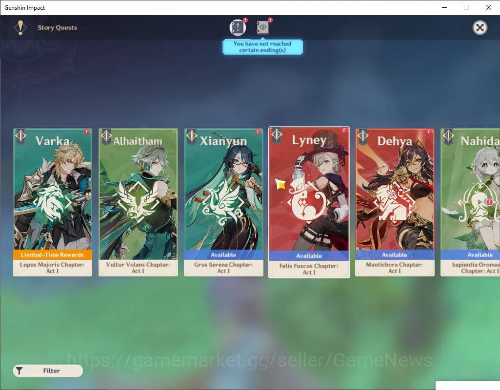Genshin Impact Accounts ASIA|AR 50|4 Limited +1(*5Weapon)|KazuhaC1,Flins,C image 13