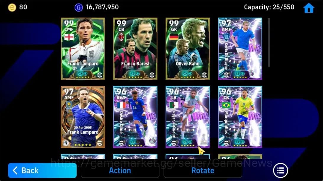 eFootball Accounts Android|Big Time Frank Lampard,Oliver Kahn,Franco image 6