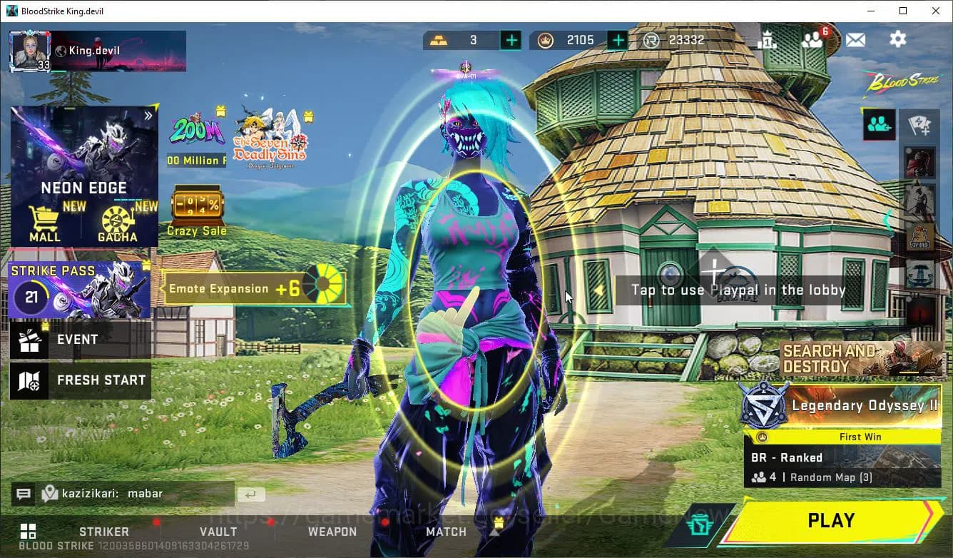 Blood Strike Accounts ASIA| 5 ULTRA [Katya-Flux,M4A1,P90-FangPumpkin,AR9 image 1