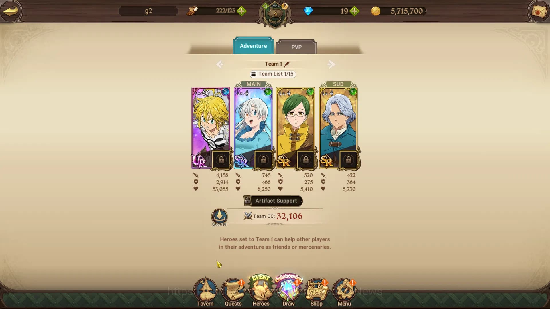 The Seven Deadly Sins: Grand Cross Accounts Global|395K CC|Chapter1|2 UR|DKM 1/6,Thor1/6,Lucio image 11