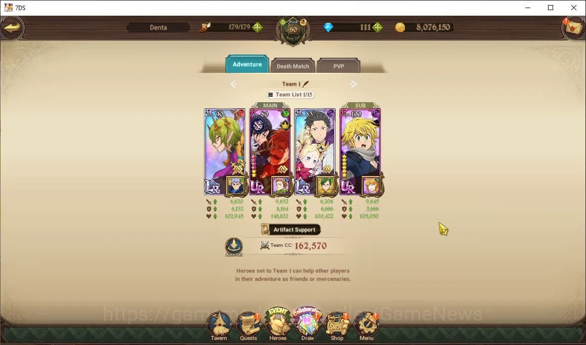 The Seven Deadly Sins: Grand Cross Accounts Global |1M CC|Chapter 4+111 Dm|2 LR+3 UR+Collab Re image 11