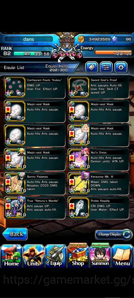 Grand Summoners Accounts Global|Rank 82|1 sp art+30 Ascend+16 TW|[Sayaka,Ok image 2