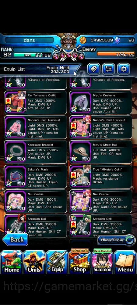 Grand Summoners Accounts Global|Rank 82|1 sp art+30 Ascend+16 TW|[Sayaka,Ok image 7