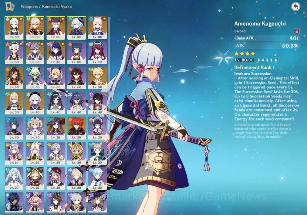 Genshin Impact Accounts ASIA|AR 55|6 Limit +4(*5Weapon)|Furina+sign,Ayaka, image 2
