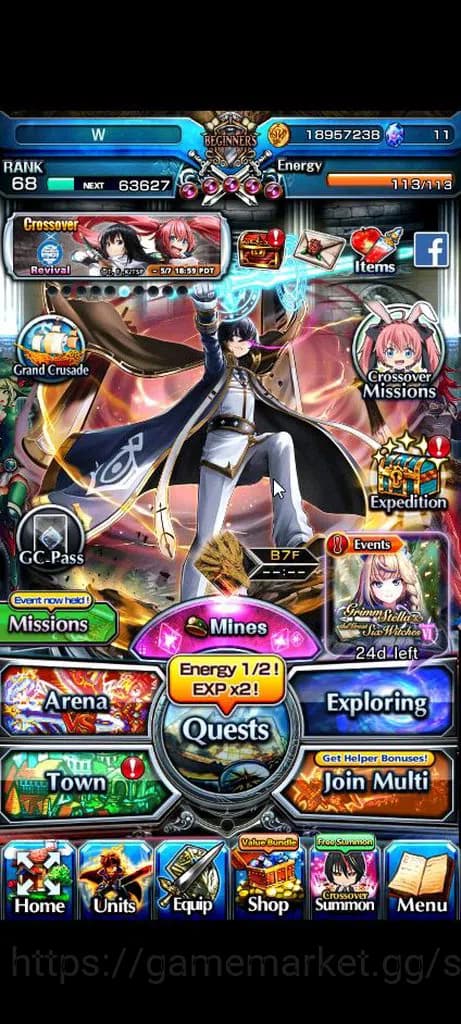 Grand Summoners Accounts Global|Rank 68|16 Ascend+8 TW|[Inumuta,Chloe,DL Ri image 1