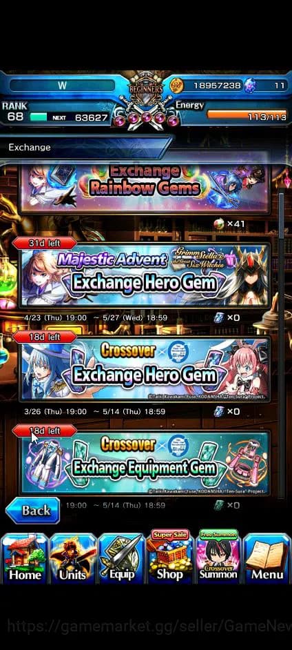 Grand Summoners Accounts Global|Rank 68|16 Ascend+8 TW|[Inumuta,Chloe,DL Ri image 12